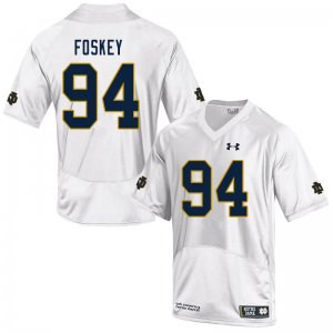 Notre Dame Fighting Irish Men's Isaiah Foskey #94 White Under Armour Authentic Stitched College NCAA Football Jersey VNZ2199IU